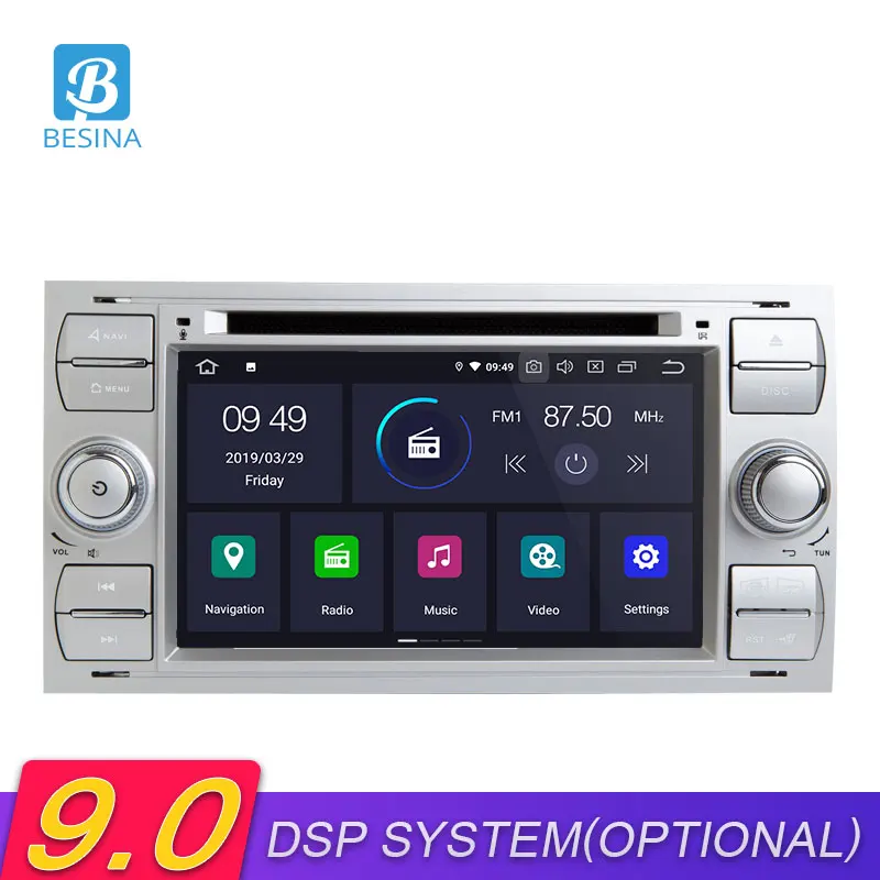 

Besina Android 9.0 Car DVD Player For FORD Focus S-MAX Mondeo Kuga C-MAX Fiesta GPS Navigation WIFI Multimedia Car Radio 2 Din