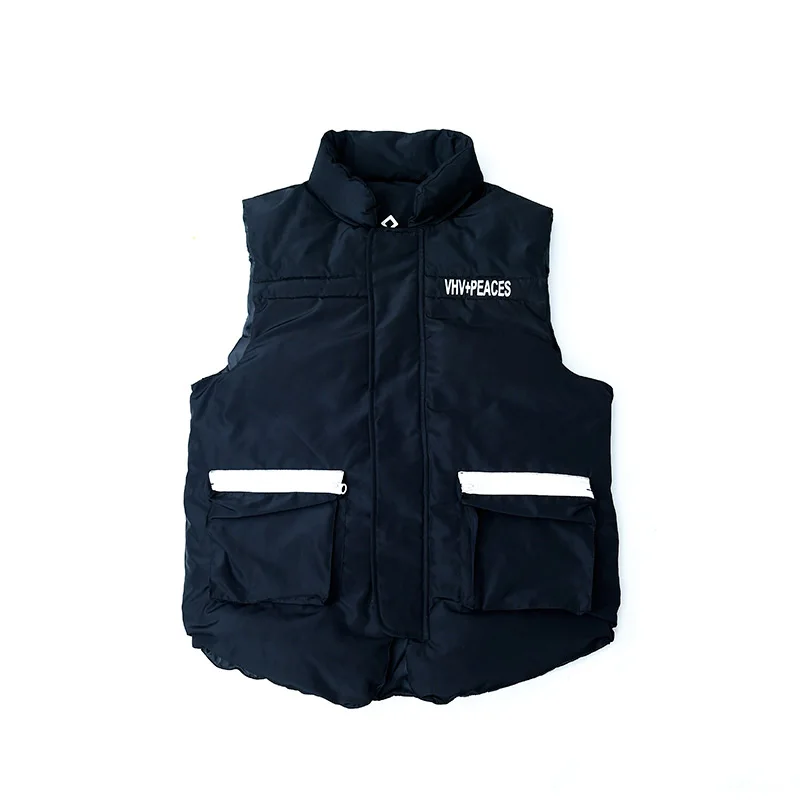 

Be.YuMiao waist coat for men Hip Hop cotton and wool Sportswear Mens Coat Streetwear Hip Hop Zipper Sleeveless Vests Men