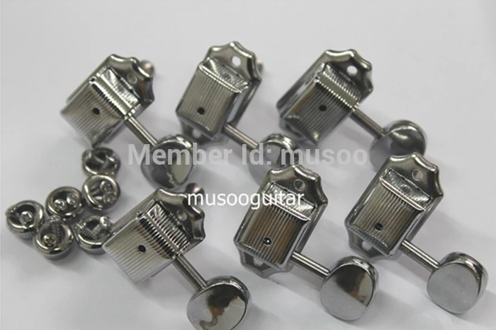

3L3R Chrome Retro style Guitar String Tuning Pegs/keys,Guitar Tuners Machine Heads buttons for for ST Electric Guitar parts