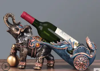 

Resin Elephant Wine Rack office Home creative craft ornaments