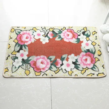 

Floral Rugs And Carpets For Home Living Room Shaggy Carpet Non-slip Kitchen Mat Doormat For Bath almofada Kitchen Accessories
