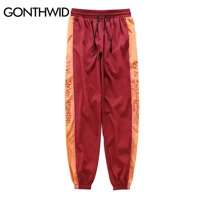 

GONTHWID Color Block Patchwork Harem Pants 2019 Hip Hop Casual Track Baggy Joggers Streetwear Men Fashion Harajuku Trousers