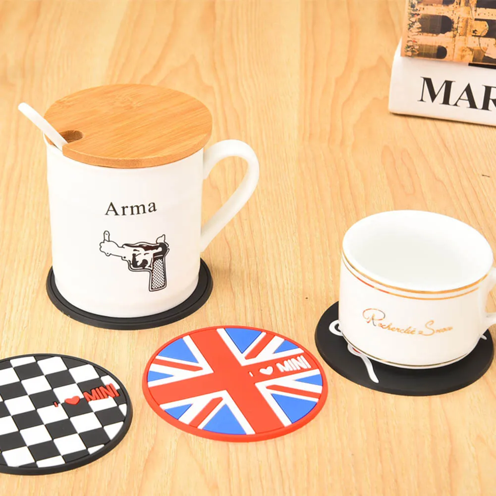 

1PC Cute Environment- friendly Animal Pattern Silicone Cup Drinks Holder Mat Tableware Placemat heat resistant coaster 9 Designs