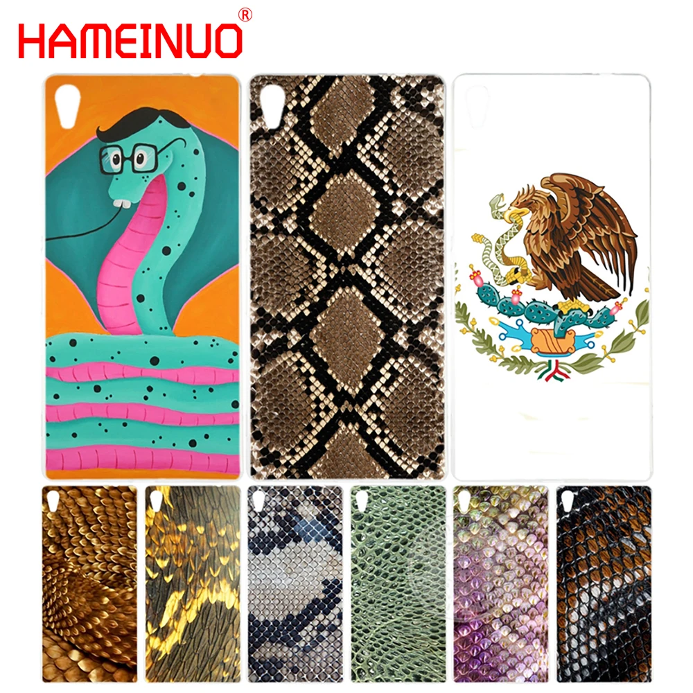 

HAMEINUO Leather Snake Scales Cover phone Case for sony xperia C6 XA1 XA ULTRA XP L1 X compact XR/XZ/XZS PREMIUM