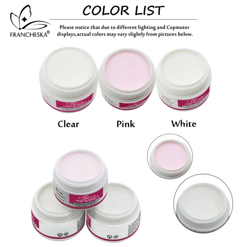 Francheska monomero acrylic powder set liquid kit acrilico nails likit gel acrylic acrylic color powder nail akryl akrilik toz