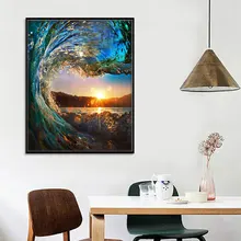 Пейзаж натюрморт художественное украшение фон Фреска Безрамное белье DIY Цифровая живопись 40X50 см