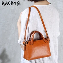 Дизайнерская ручная работа, натуральная кожа, винтажная женская сумка, качественная сумка через плечо, простая модная женская сумка-тоут, кошелек