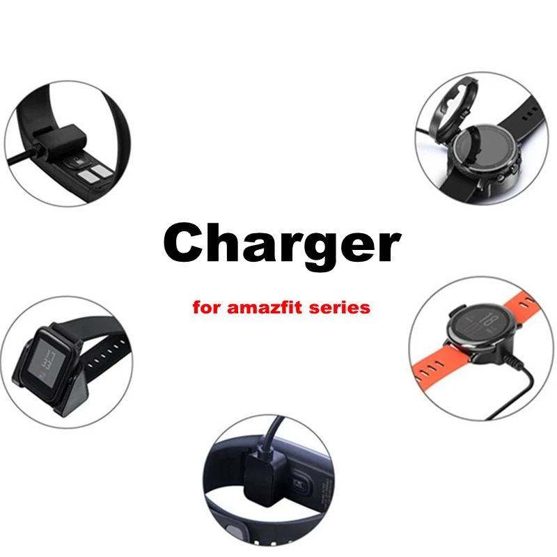 

Charger For Amazfit Bip USB Cable Dock Charging Cradle For Xiaomi Huami Amazfit 2/2S Stratos Pace Smart Watch Midong A1607 A1702