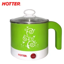 HOTTER HX-555 Мини-кастрюля электрическая 1 л, Номинальная мощность, 400 Вт, Блокировка включения без воды, Индикатор включения, Два уровня мощности, Внутренняя чаша- высококачественная нержавеющая сталь