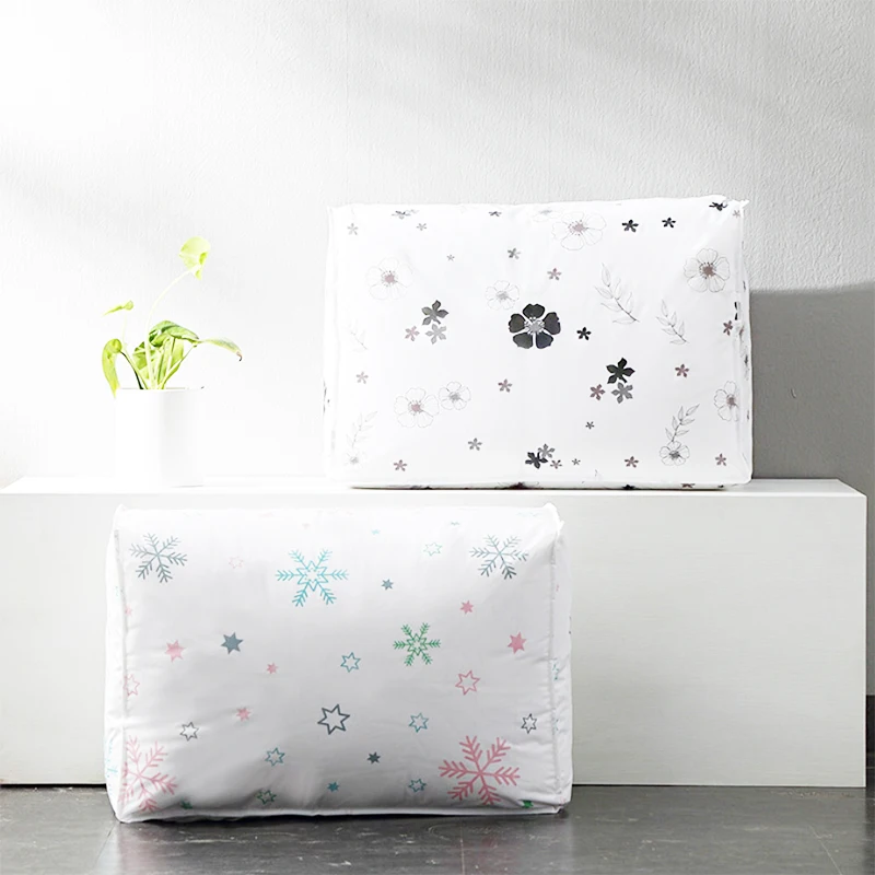 

Waterproof Clothes Storage Bag Blanket Closet Folding Organizer High Quality PEVA Dustproof Bag Portable Quilt Tools Accessories