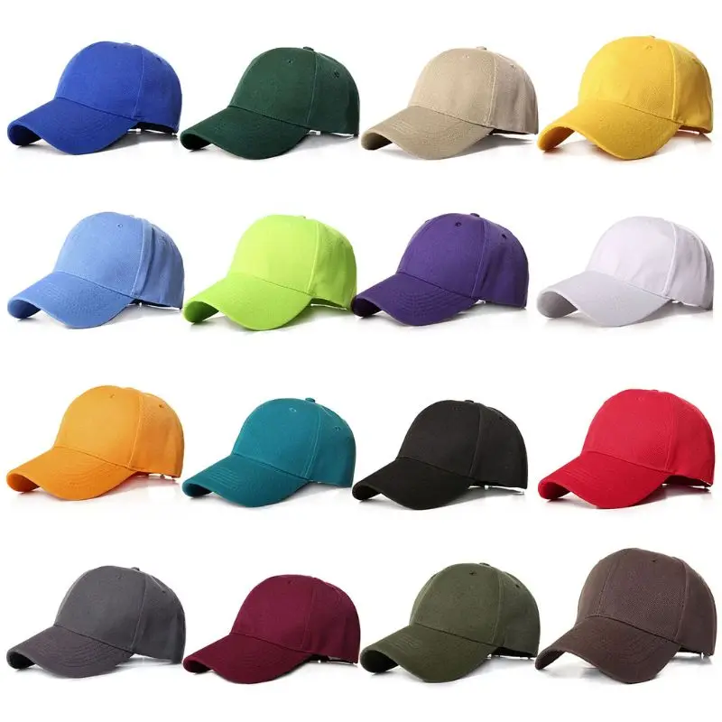 

Women Men Unisex Classic Cotton Plain Baseball Cap Polo Style Bright Solid Color Breathable Adjustable Sports Snapback Dad hat