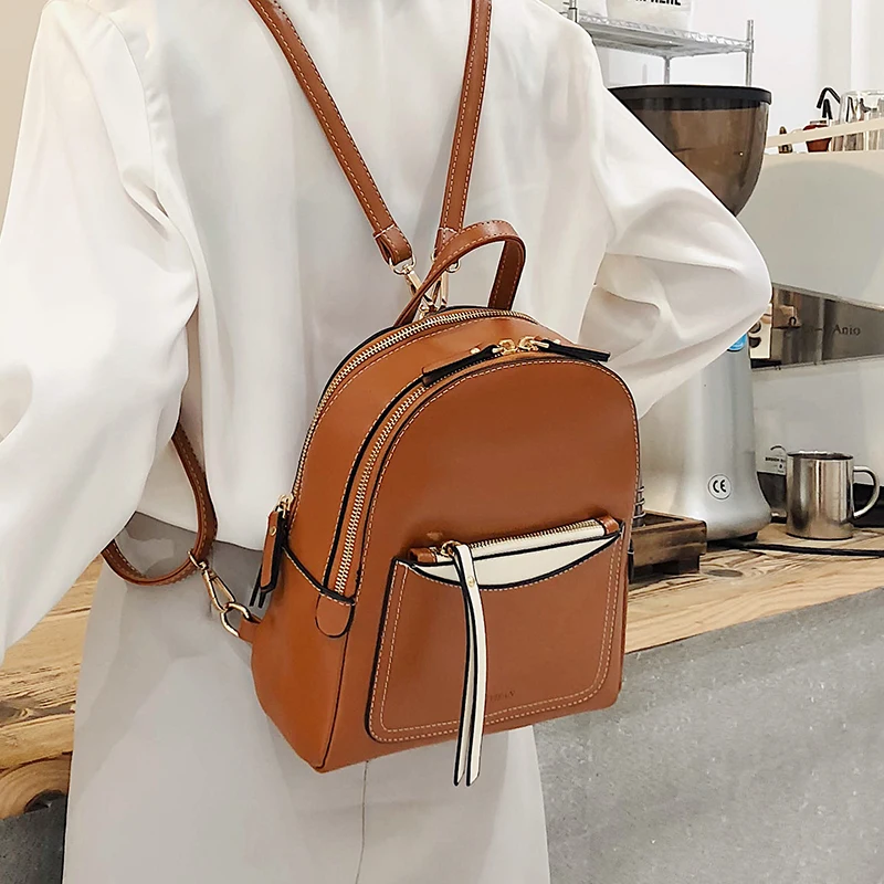 

women student Backpack Bags For Women Leather Backpack Women Mochilas School Bag Backpack girl teens tote Backpack 2019