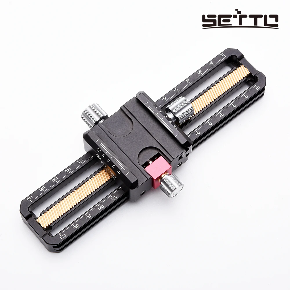 Cabeça com Arca-swiss Placa de Liberação Rápida para Tripé Setto Macro Focando Trilho Slider Close-up Tiro Ajuste Braçadeira Ballhead 170mm - Image 2