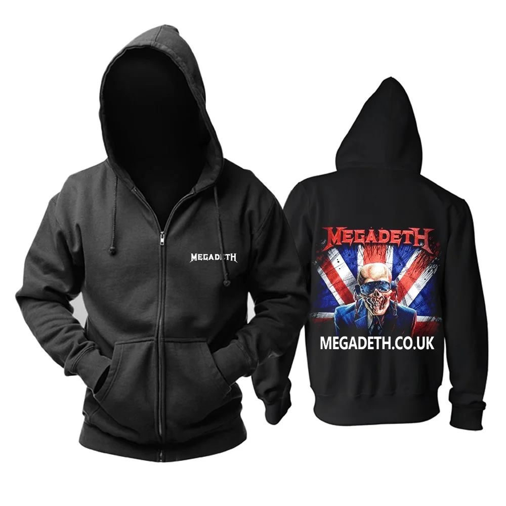 25 дизайнов Megadeth рок черные толстовки оболочка куртка трэш металлический Свитшот 3D Череп Кость Sudadera молния флисовая верхняя одежда - Цвет: 22