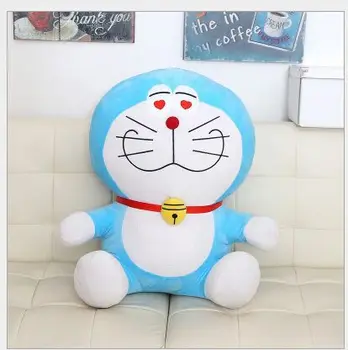 

lovely plush heart-eyes doraemon toy stuffed cute doraemon doll perfect gift about 35cm