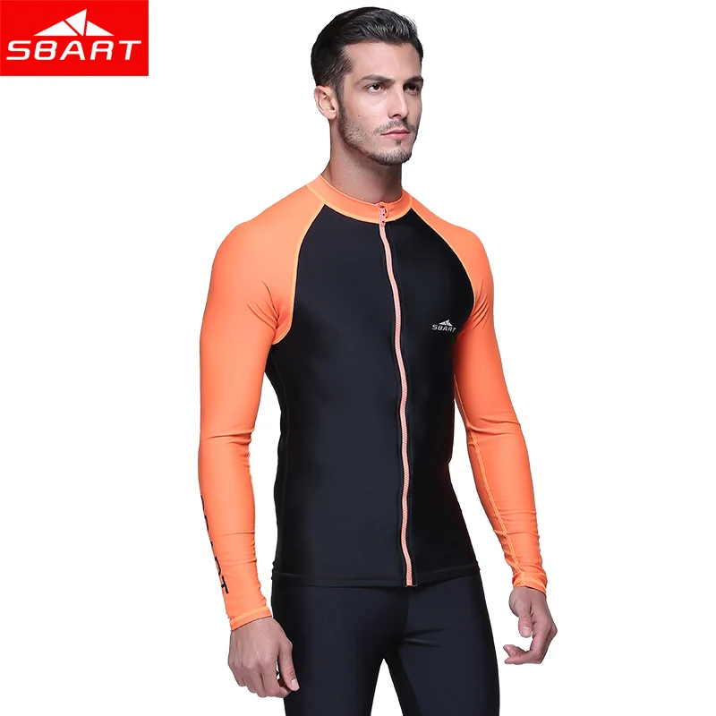 

SBART Rash Guard Men Long Sleeve Rashguard Swim Shirt 2016 new Surf Lycra Rash Guard Swimwear For Men Diving Wetsuit Top UPF50