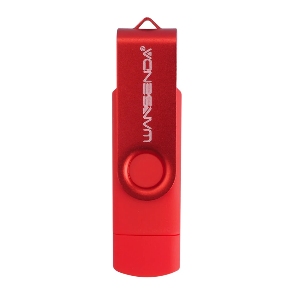 WANSENDA OTG USB флеш-накопитель 128 ГБ флеш-накопитель 16 ГБ 32 ГБ 64 Гб 256 ГБ Флешка двойной накопитель Micro USB флешка для Android смартфонов/ПК - Цвет: Красный