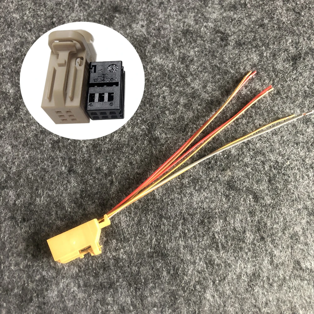 

4D0971636A 6-Pin Plug Car Tire Pressure Alarm Plug Connector For VW Golf CC Jatta Skoda Fabia Audi A3 A4
