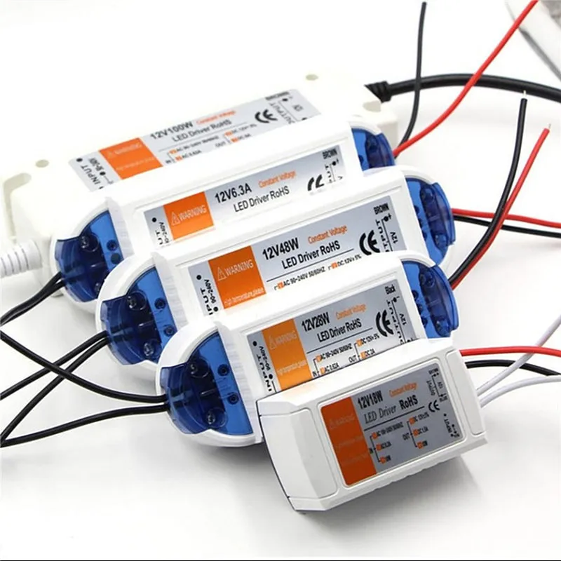 

DC 12V Converter Charger Switching 18W 28W 48W 72W 100W LED Driver Adapter Lighting Transformer Power Supply For LED Strip Light