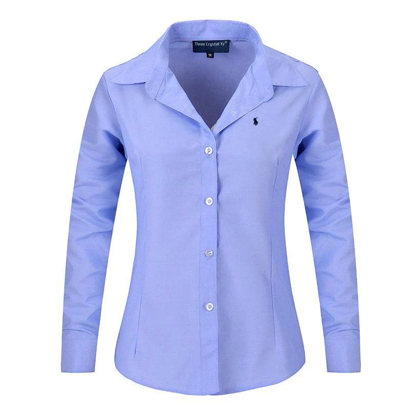 Compra mujeres camisa oxford online al por mayor de China
