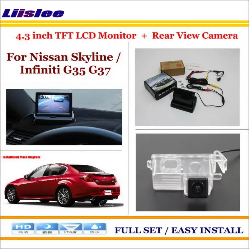 

For Nissan Skyline / Infiniti G35 G37 - Car Rear Camera + 4.3" TFT LCD Screen Monitor = 2 in 1 Back Up Parking System