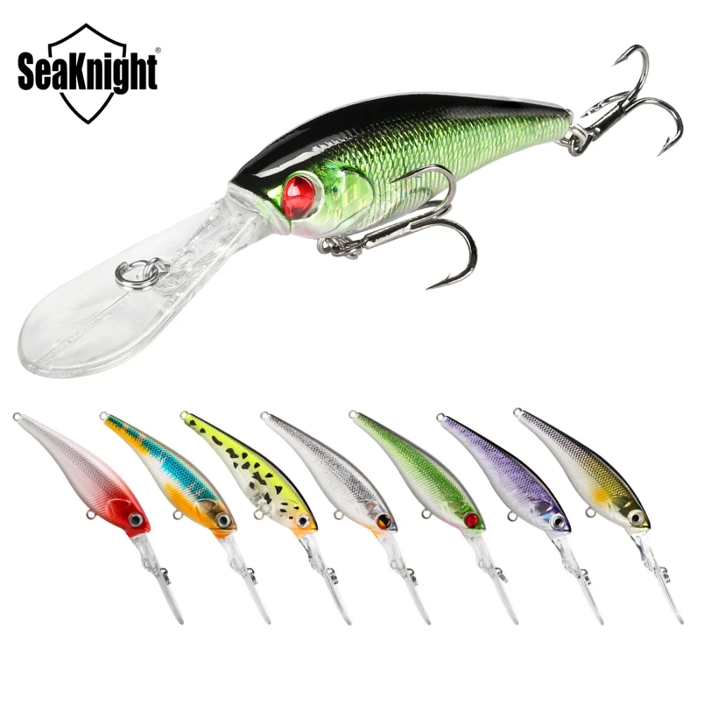 

SeaKnight SK006 7PCS/Lot Minnow Hard Fishing Bait 62mm 6.2g Floating Fishing Lure Depth 0-2.5M Wobbler Bait With 3D Eyes 2 Hooks