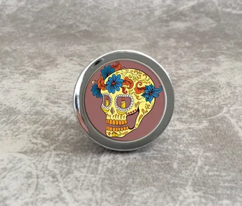 

Cupboard Knobs Flower Skull Knobs Handmade Drawer Handles Dresser Pulls Handles / Cabinet Knobs Kitchen Hardware