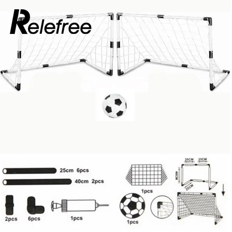 Relefree DIY Детский спортивный Футбол целей поезд сад игры 2 Футбол ворота белый w/мяч