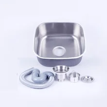 Кухонная раковина с одним резервуаром, Овощной Умывальник, маленькая раковина с одним резервуаром, раковина из нержавеющей стали, водная раковина wx4191620