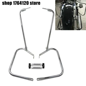 

Chrome Motorcycle Saddlebag Bracket Guard Bar Kits For Harley Touring Electra Glide Road Glide Road King FLHR 1997-2007 2008