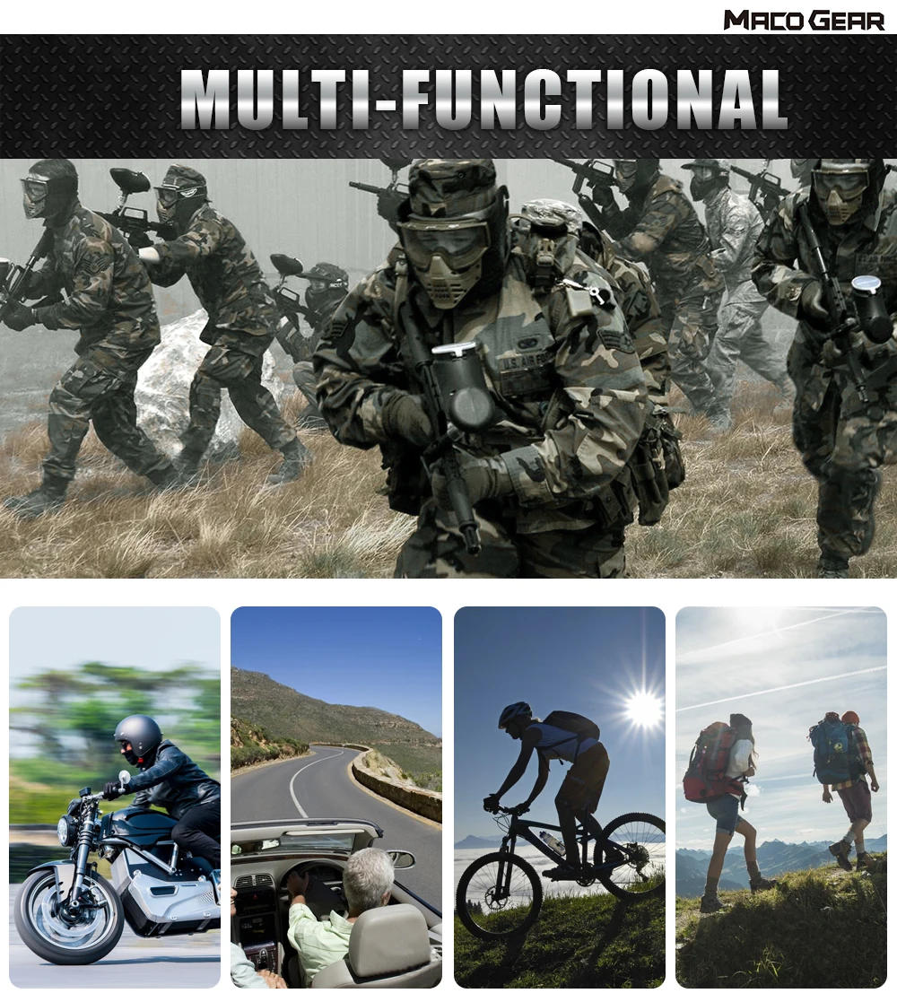 dedo inteiro para homens, airsoft, bicicleta, acampamento,