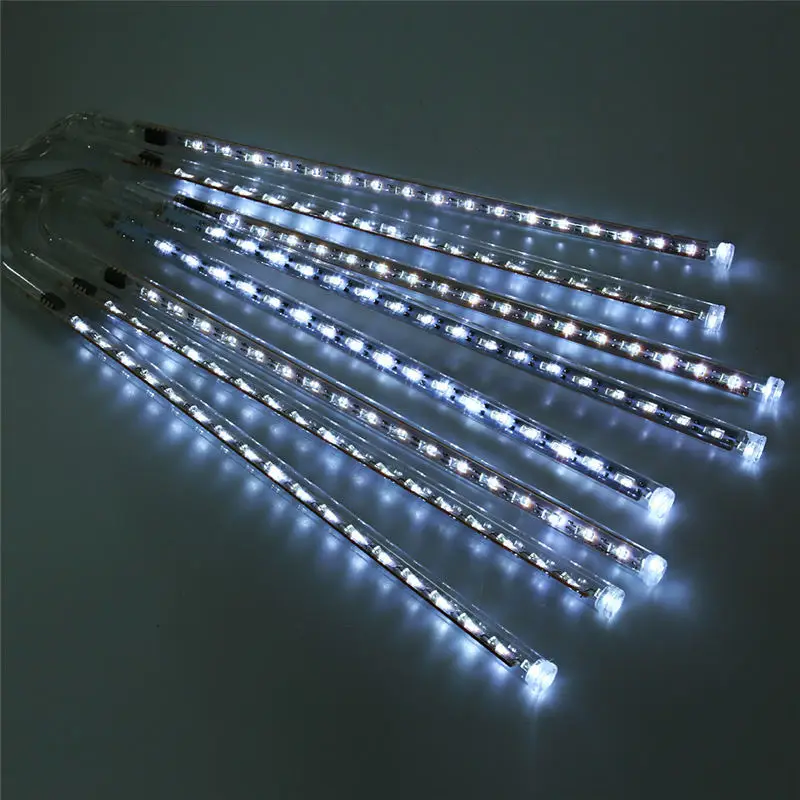 LED Shower Rain Tubes Lamps 3M Fairy Christmas Tree Outdoor Garden Square Window Holiday String Light  AC220V 110V Wedding Party Decor (1)