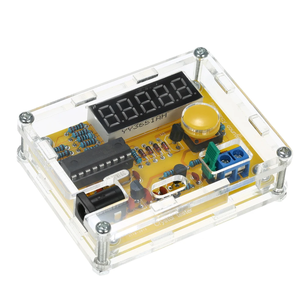 

DIY Frequency Tester Crystal Counter Meter Oscillator Tester with Transparent Case 1Hz~50MHz