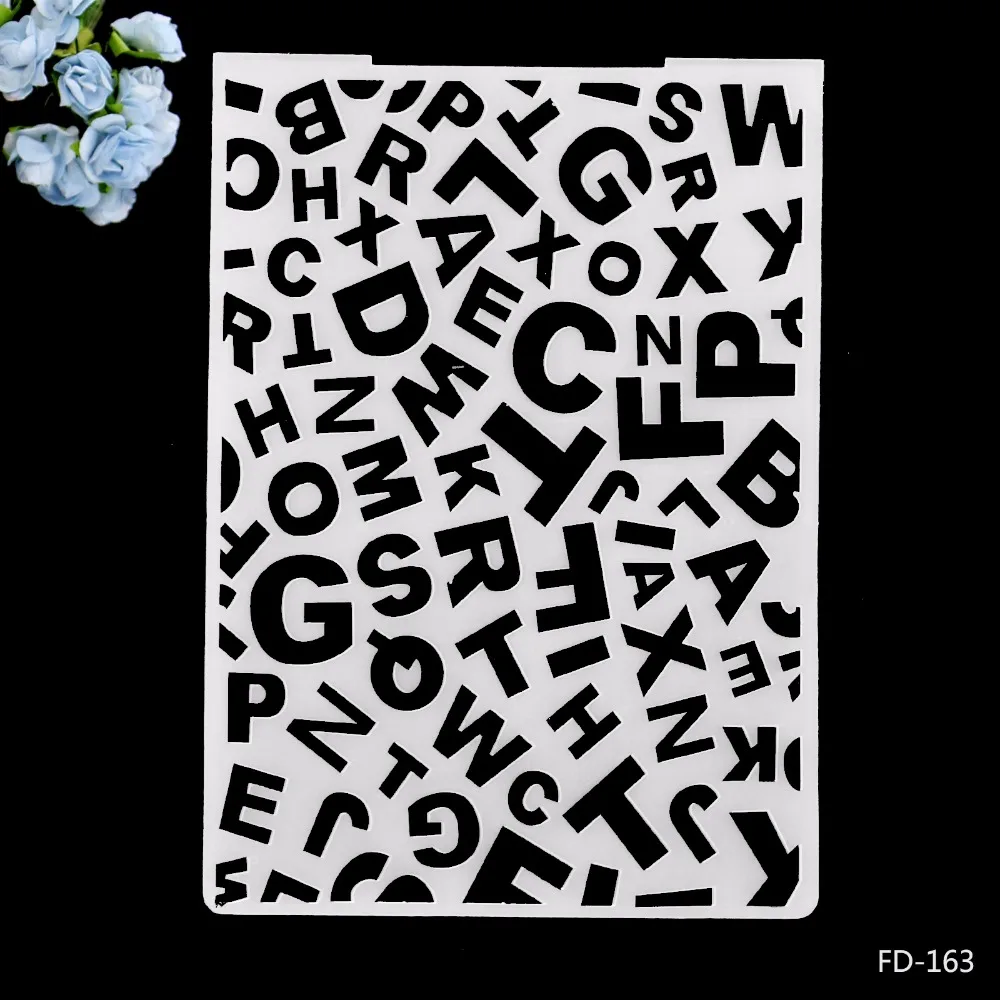 

2017 New Arrival Scrapbook Single Letter DIY Paper Scrapbooking Craft/Card Making Decoration Plastic Embossing Folder