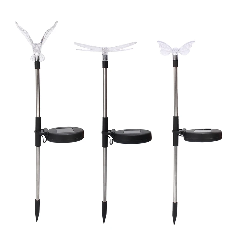 

Solar Power Brid/Dragonfly/Butterfly LED Solar Light Garden Lamp Stake Pathway Waterproof Lights Color Change Outdoor Decor