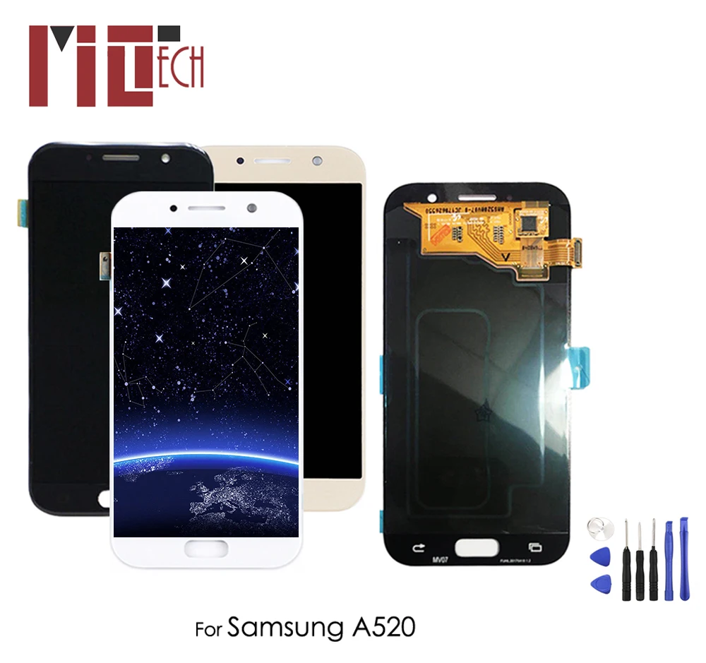 

AMOLED For SAMSUNG GALAXY A5 2017 A520 A520F SM-A520F LCD Display Super OLED Touch Screen Digitizer Assembly Replacement
