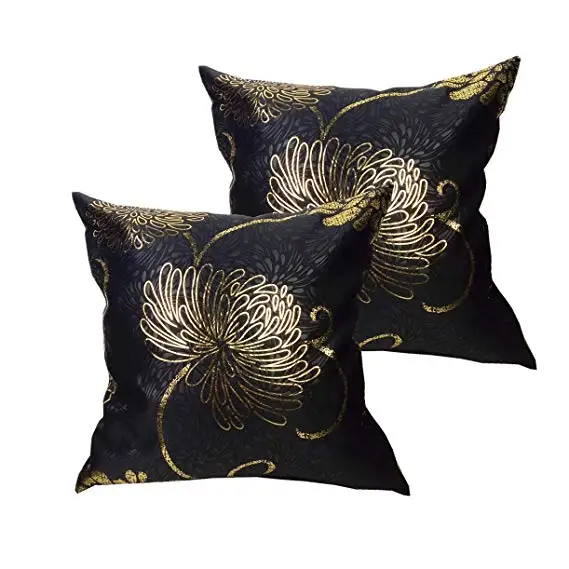 MYRU антикоррозийный металлический люверс, красивые черные и золотые шторы, черные и серебряные шторы для гостиной - Цвет: pillow case