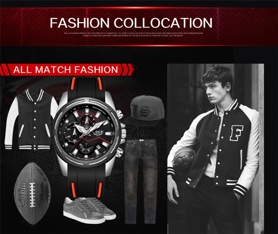 LIGE, модные мужские часы, Топ бренд, роскошные многофункциональные спортивные часы с циферблатом, мужские водонепроницаемые кварцевые часы с датой