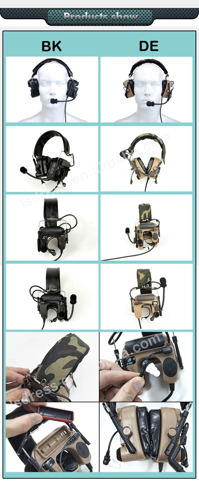Fone de Ouvido Elemento Comtac Z-tac Airsofit Air Gun Softair Arsoft Tático Caça Rádio Kenwood Midland Ptt Estilo 4 7 High Quality Esporte e Lazer