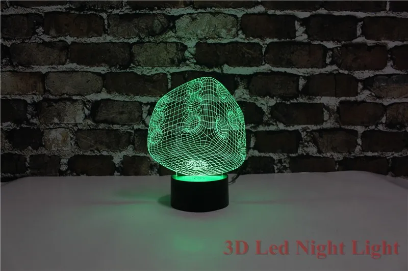 Новое поступление 3D LED Игральная кость Night Lite 7 цветов Сменные мультфильм детская комната Nite огни yjm-2847