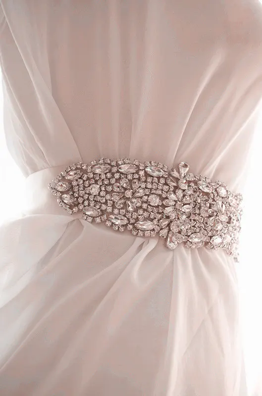 

5 pcs Rhinestone Applique, crystal sash wedding bridal belt applique, RAzp085