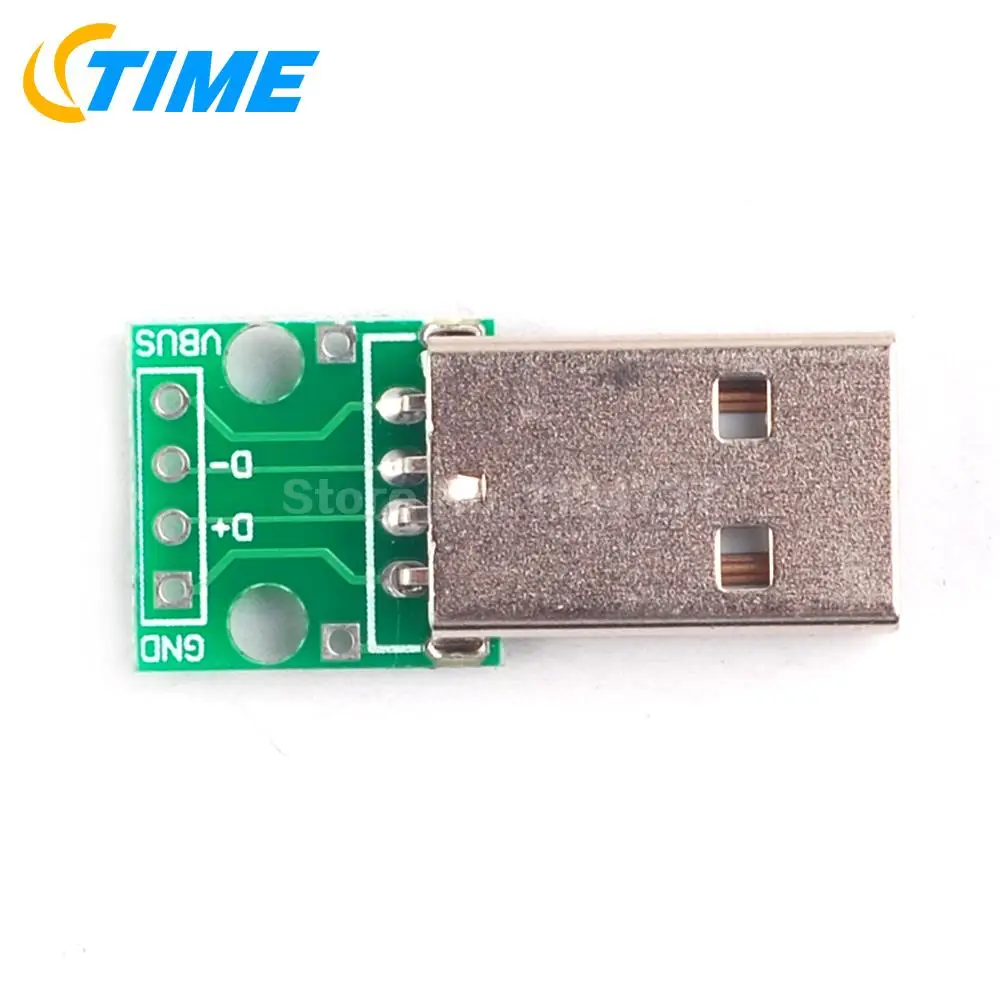 2PCS USB to DIP Adapter Converter 4 pin for 2.54mm PCB Board Power Supply DIY