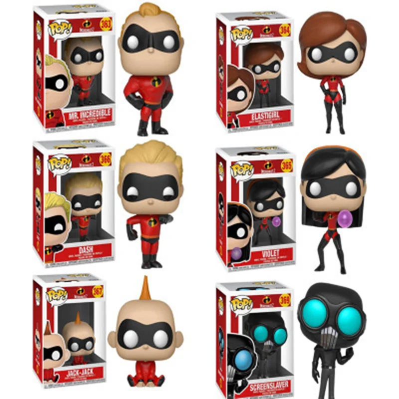 Funko pop The Incredibles2 MR.INCREDIBLE JACK VIOLET ELASTIGIRL экшн фигурка Коллекционная модель игрушки для