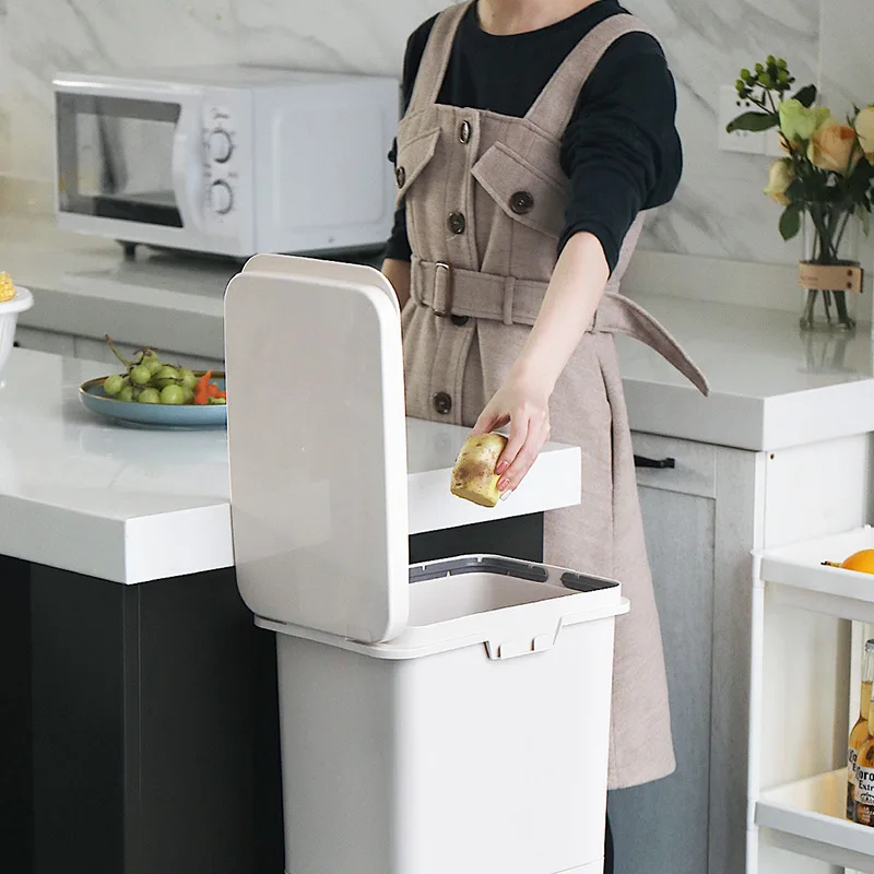 Двухслойная крышка высоковместительный мусорный бак секретное мусорное ведро