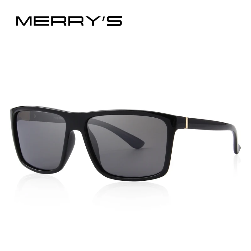 MERRYS Дизайнерские мужские поляризованные солнцезащитные очки, модные мужские очки с защитой от ультрафиолета S8225 - Цвет линз: C01 Black