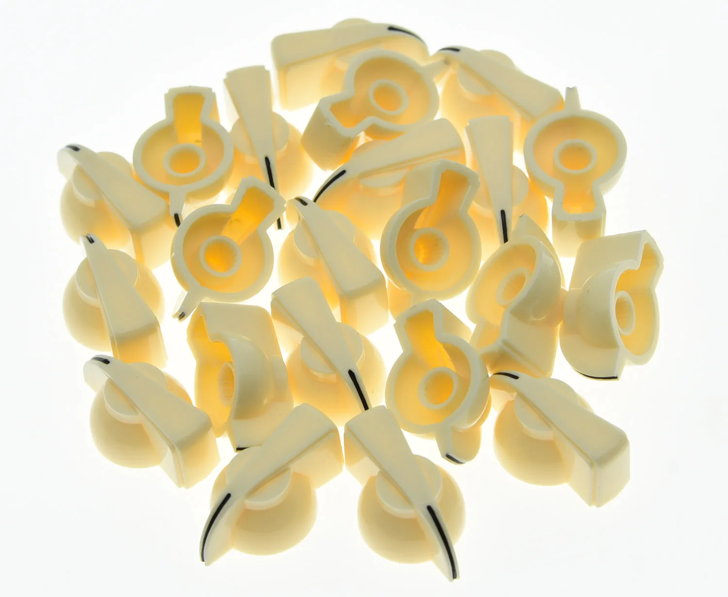 

KAISH 20x Cream Push On Fit Guitar AMP Amplifier Knobs Effect Pedal Chicken-Head Knob