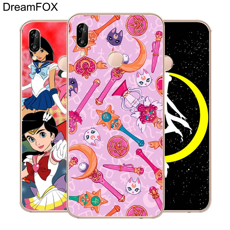 DREAMFOX L350 Sailor Moon Soft TPU Silicone Case Cover For Huawei Honor 6A 6C 7X 9 10 P20 Lite Pro P Smart |