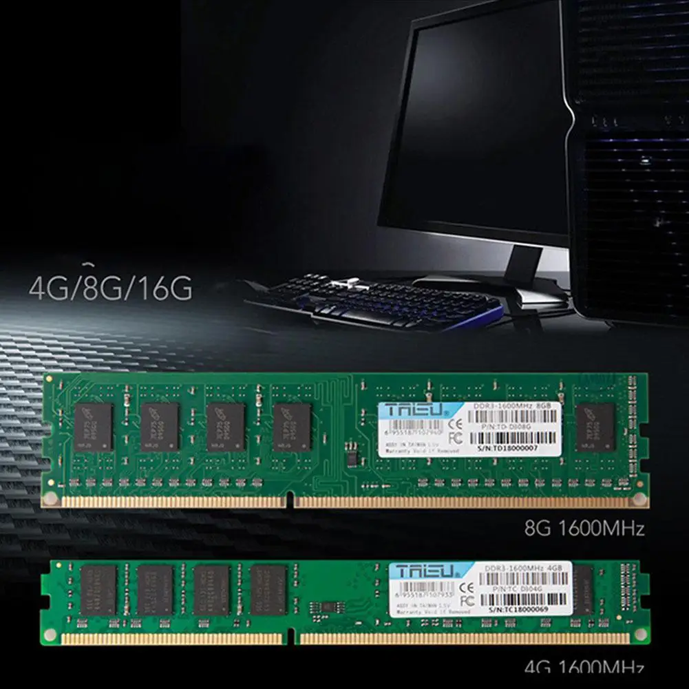 Память для настольных ПК TAISU DDR3 2 ГБ/4 ГБ/8 ГБ 1600 МГц память Intel компьютера ноутбука