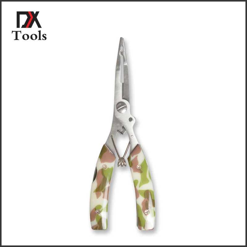 

Stainless Steel Fishing Pliers Hook Remover Scissors Line Cutter Accessories Open Split Ring Tools With Spring Rope
