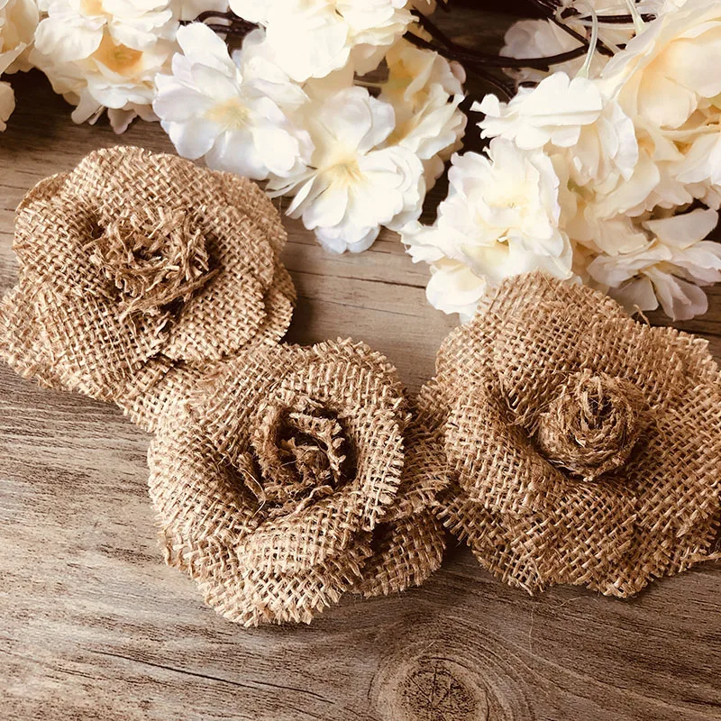 hessian burlap rose flower (1)
